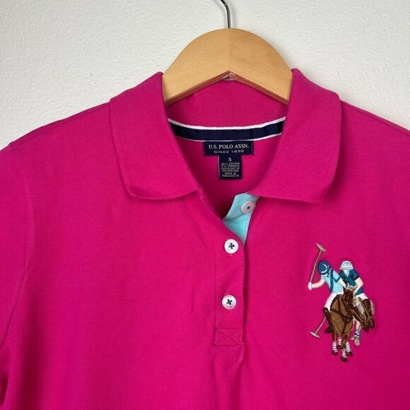 U.S. Polo ASSN . MULTITONAL LOGO SOLID POLO SHIRT size Small - Picture 2 of 5